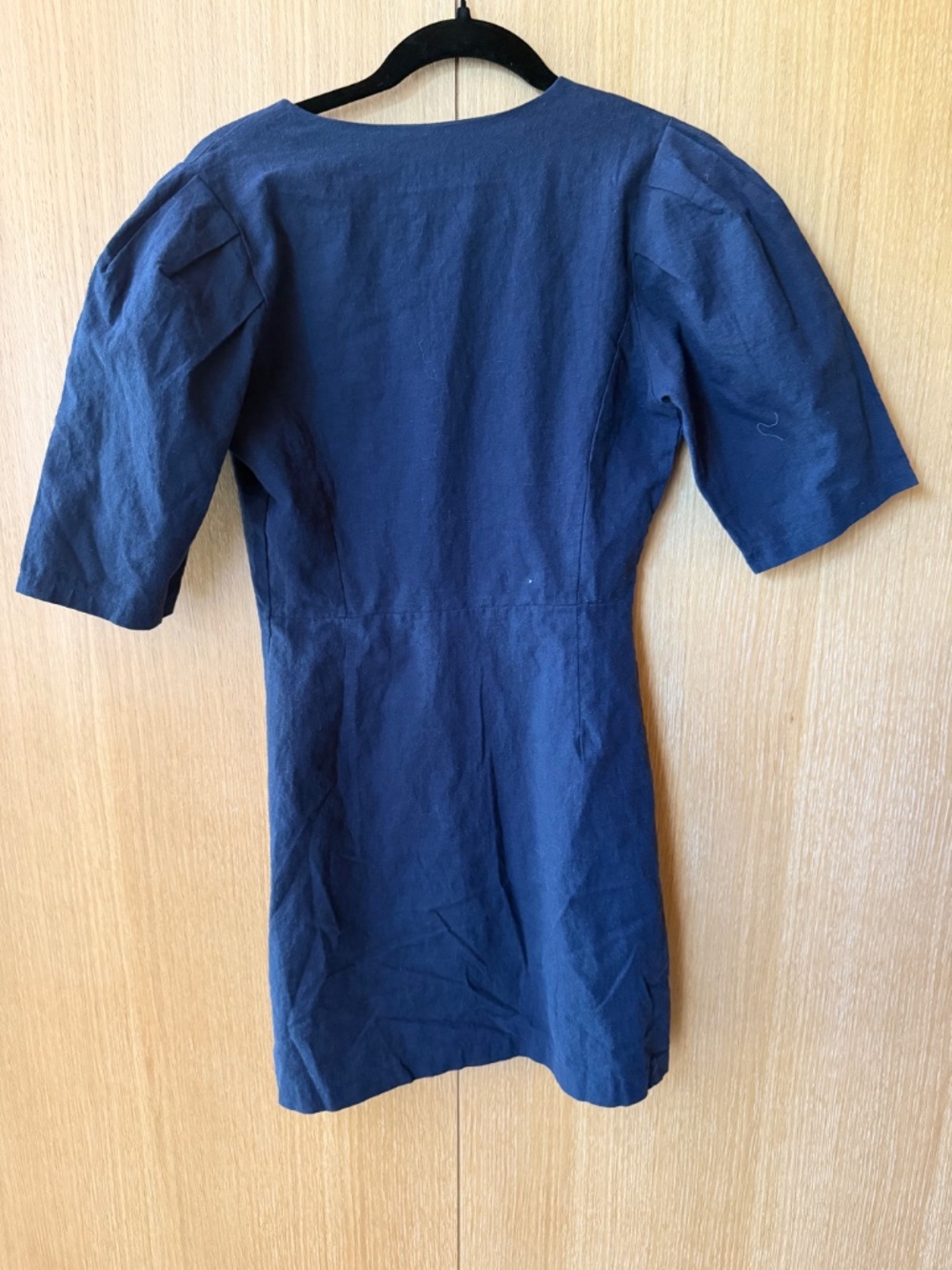 Pixie Market Navy Blue Linen Noah Dress Size Small - Picture 6 of 8